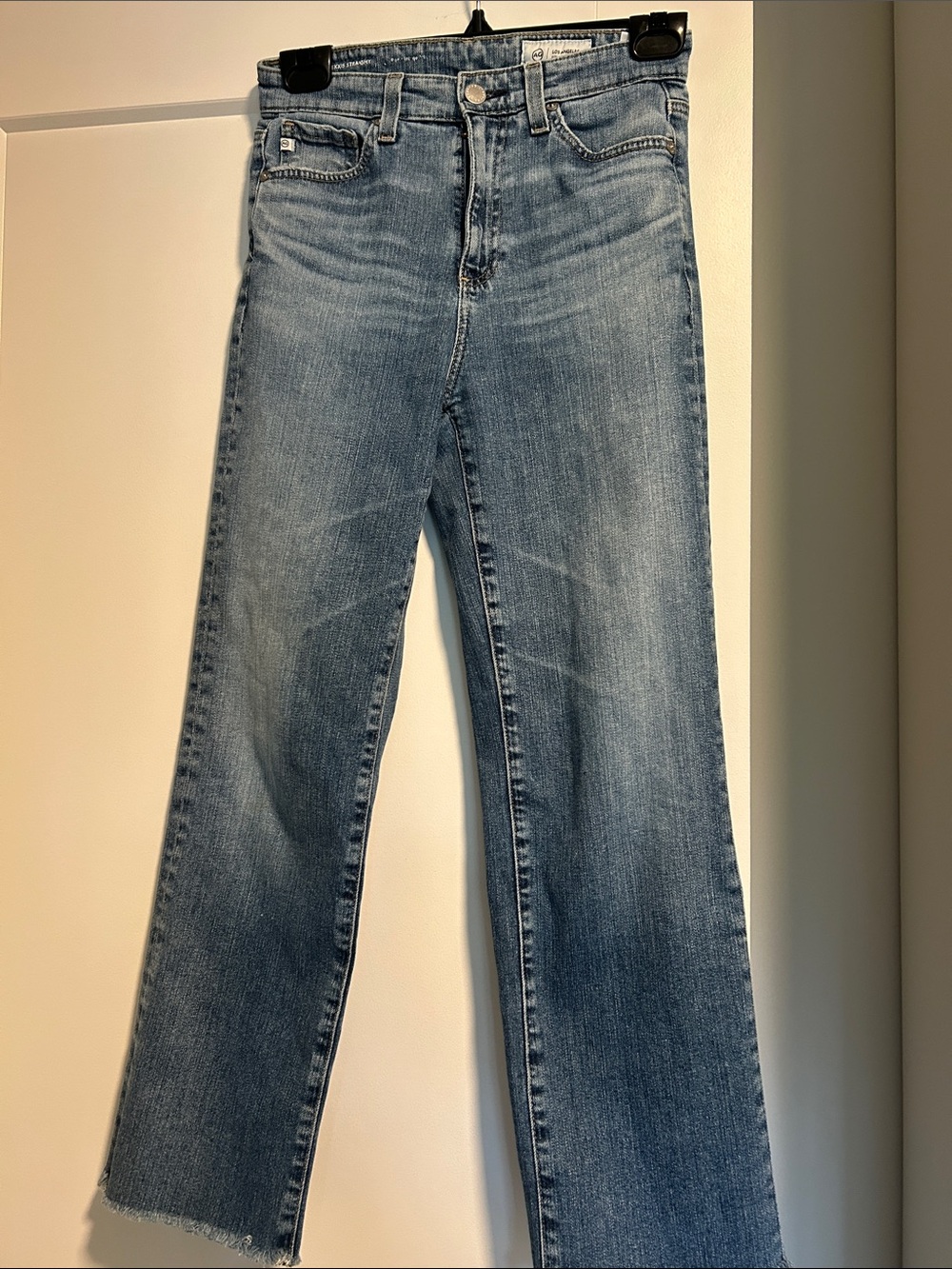 AG Jeans Alexxis Straight Leg Jeans Blue Waist 25